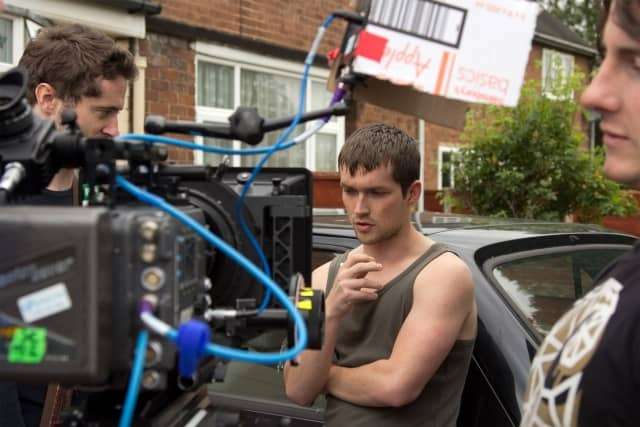 film crew on location
